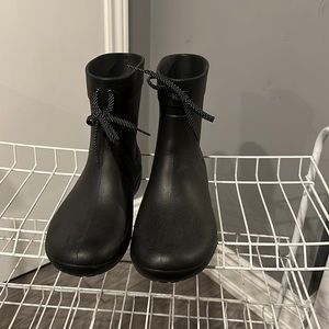 Crocs Rain Boots with Bow Tie - Black